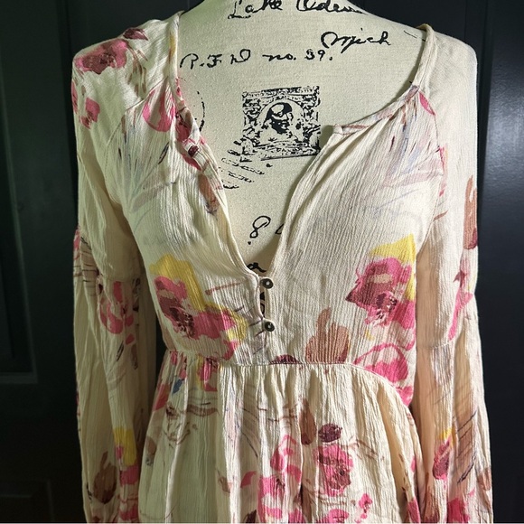 Billabong Floral Long Sleeve Dress size XS (b4 - Picture 3 of 11